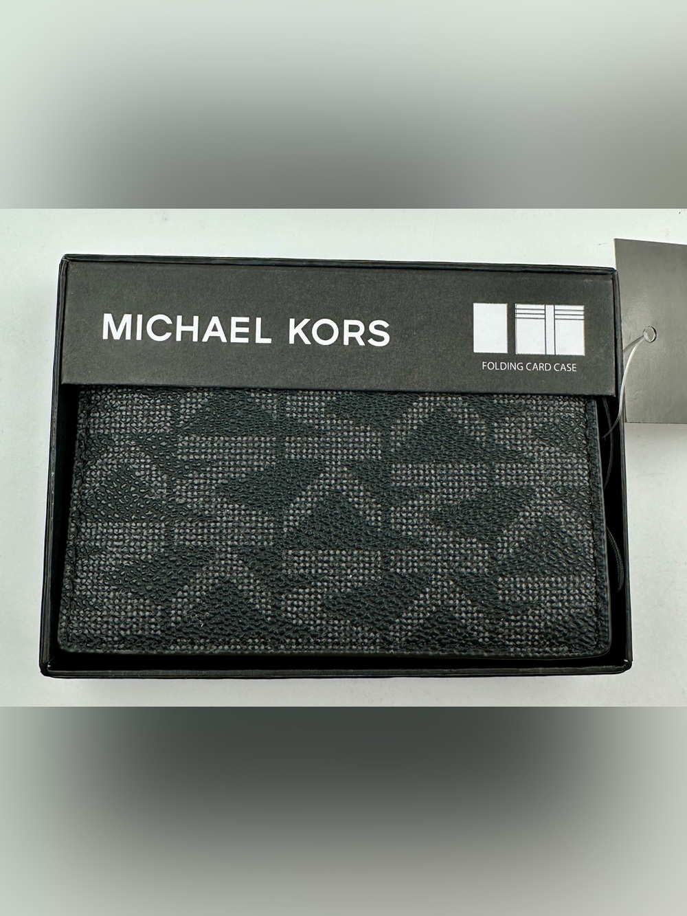Michael Kors Jet Set Men’s Signature Folding Card Case Black NWT Box $88